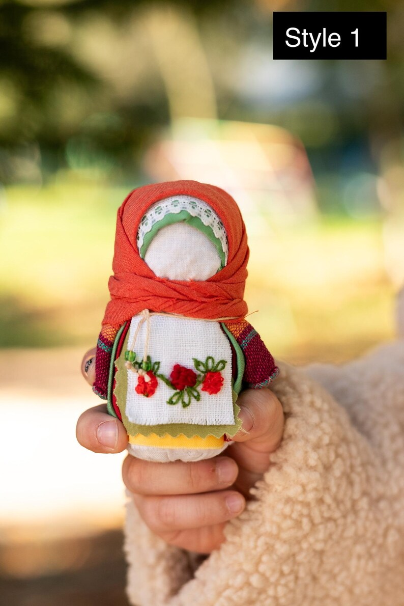 Embroidered Slavic Zernynka dolls