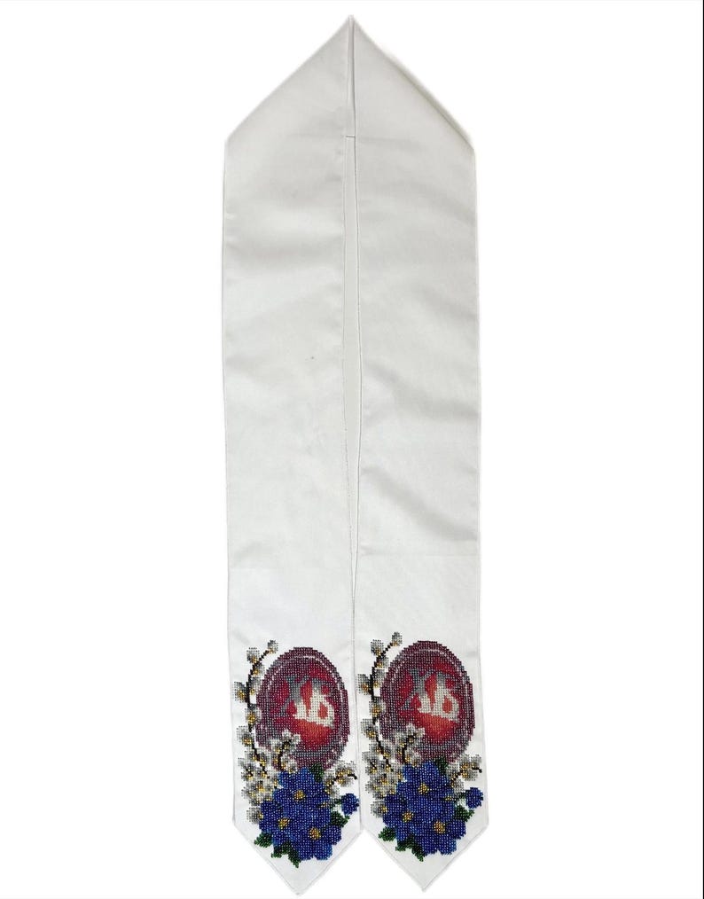 Ukrainian Easter beaded embroidery bow