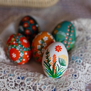 Hand-painted wooden Easter eggs