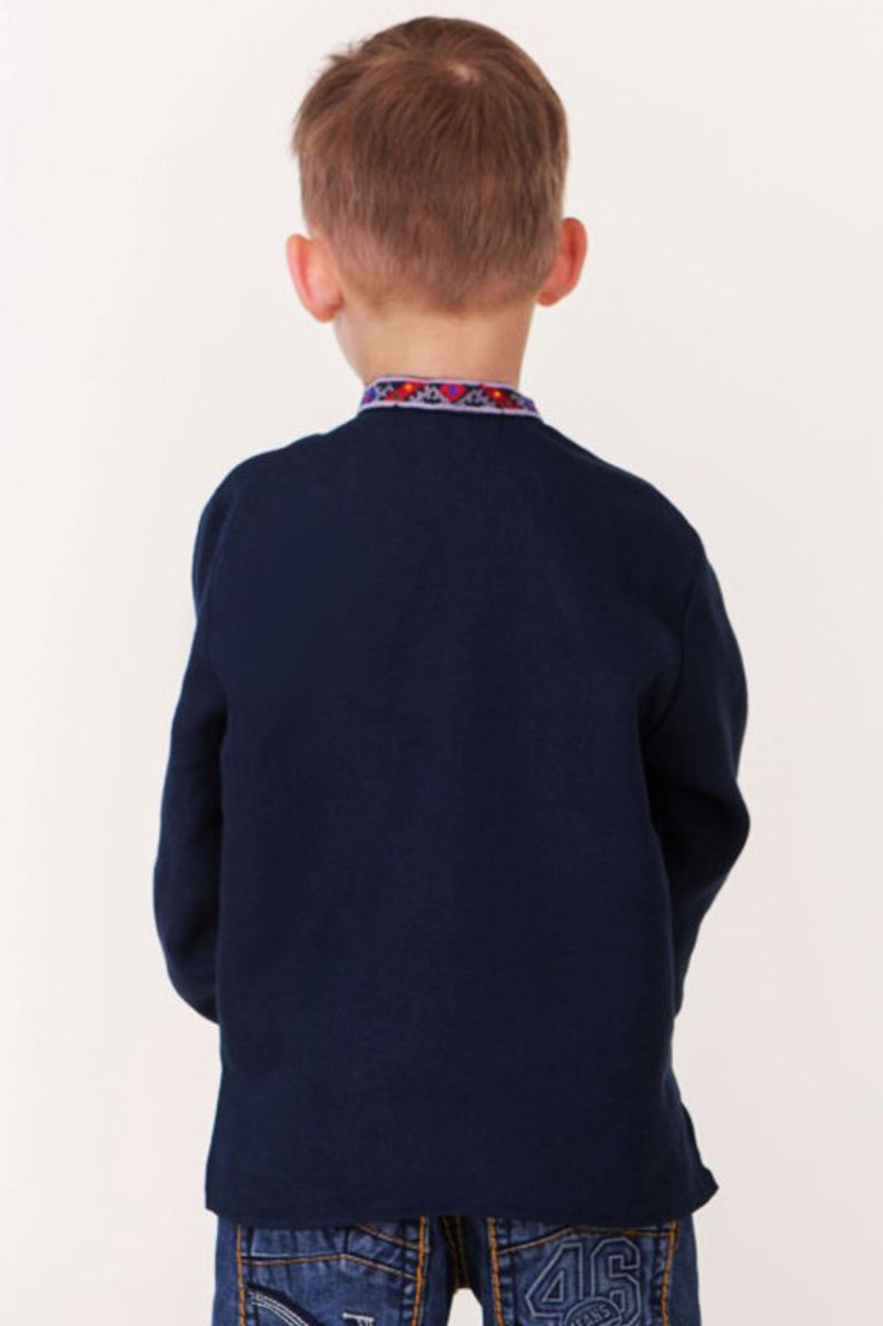 Navy vyshyvanka for boys