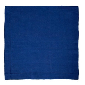 Set of 4 Navy Blue Linen Napkins, Soft Dining Napkins image 6