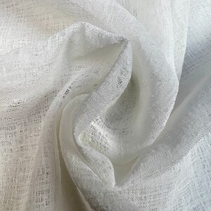 White Linen Hooded Chapel Veil with Ukrainian Red Black Floral Trim, Traditional Mantilla Head Covering with Ties for Church and Prayer