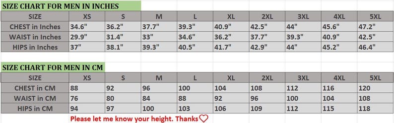 Puede incluir: Tabla de tallas para ropa de hombre en pulgadas y cent&iacute;metros. La tabla muestra las medidas de pecho, cintura y caderas en pulgadas y cent&iacute;metros para las tallas XS a 5XL.