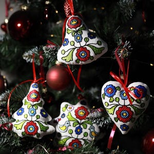 Embroidered Christmas Ornaments