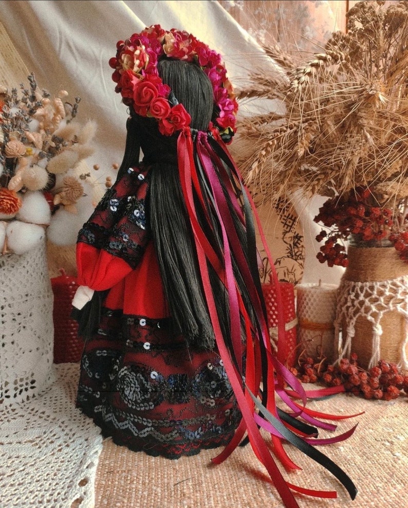 Ukrainian Motanka doll, Easter doll with candles and Easter basket, Collectible doll art, Easter gift for women, Unique decorative gift bild 10