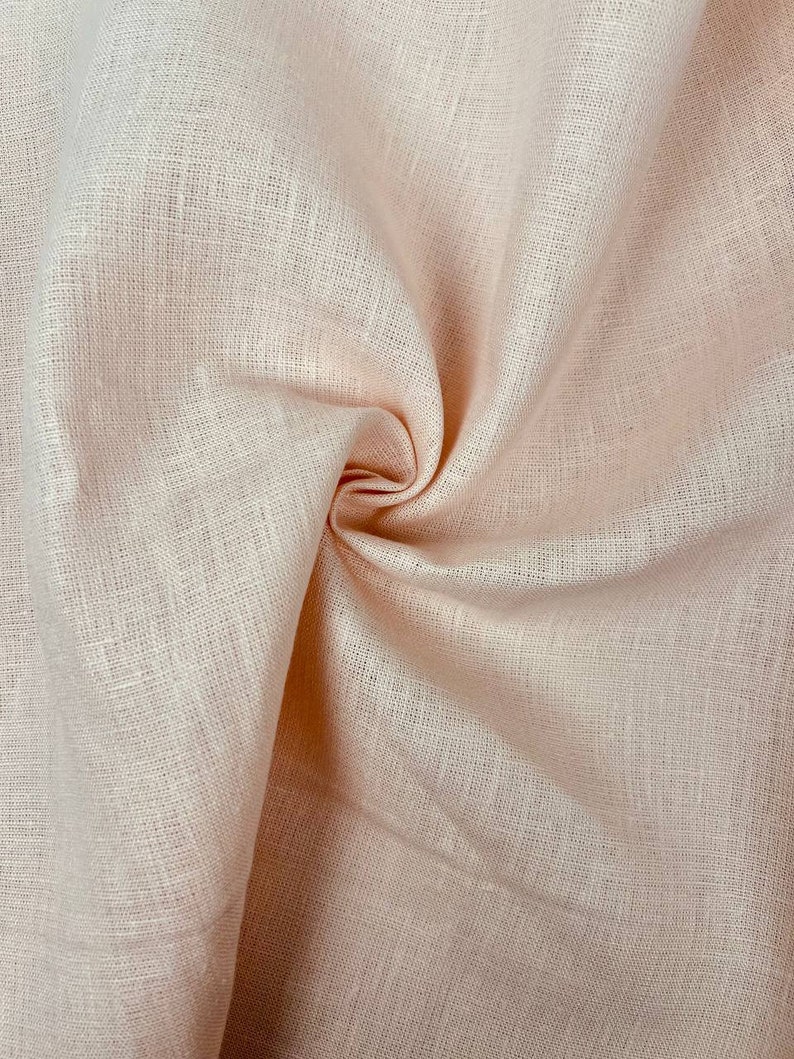 Embroidered pink linen Christmas table runner