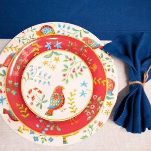 Set of 4 Navy Blue Linen Napkins, Soft Dining Napkins image 4