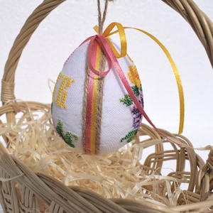 egg ornaments with colorful floral designs