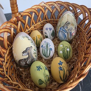 Hand painted easter egg with flowers, decorative easter egg, floral easter decor, spring home decoration, easter gift idea image 18