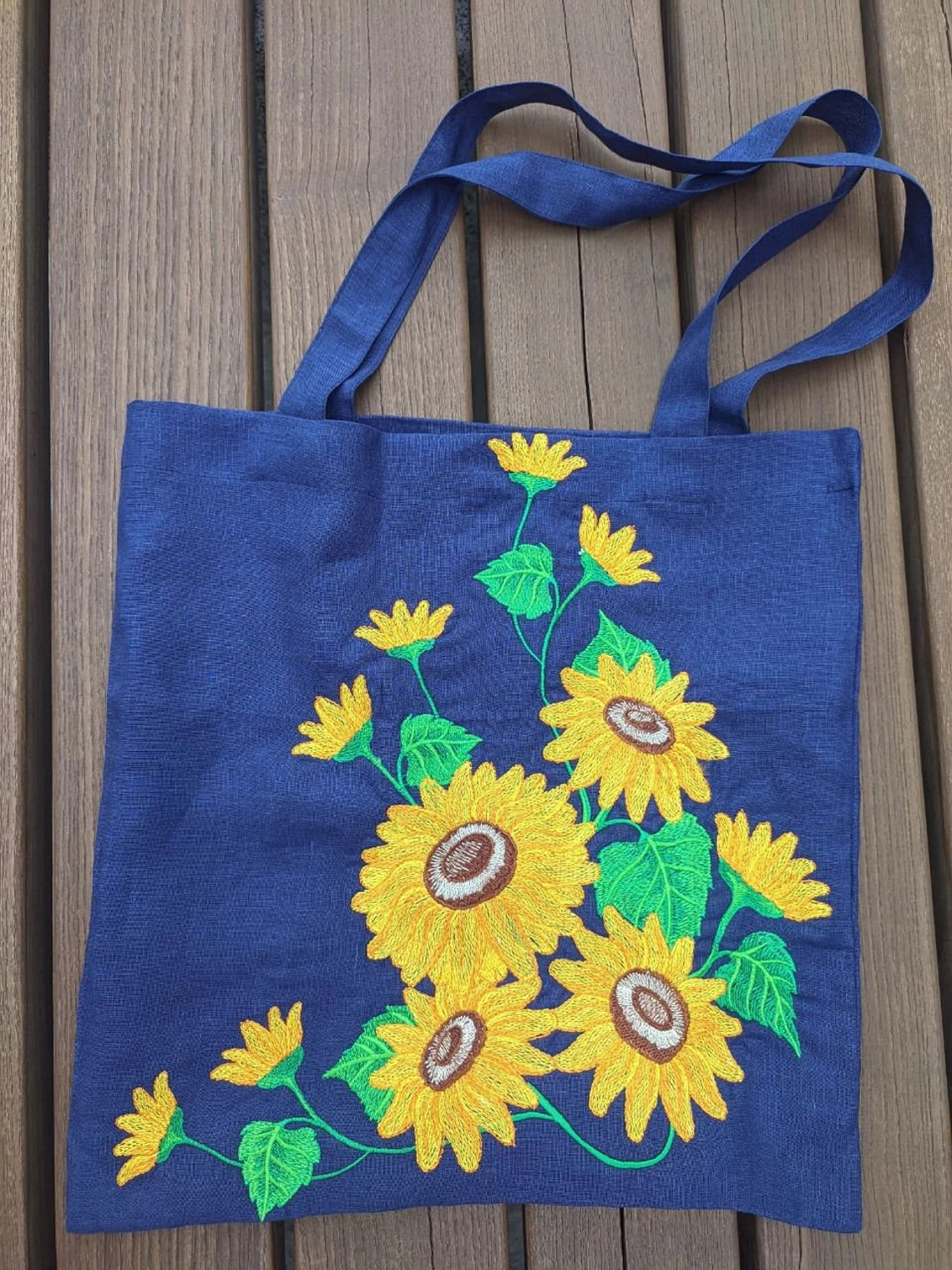Harvest Embroidered Tote Bag, Ready to Ship Canvas Tote Bag, Cotton Embroidery Bag, Shopping Bag