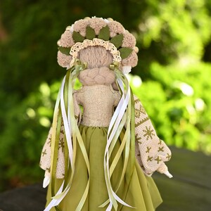 Handmade Motanka doll in traditional style, Rustic slavic folk decor, Unique artisan gift for home or cultural display image 7