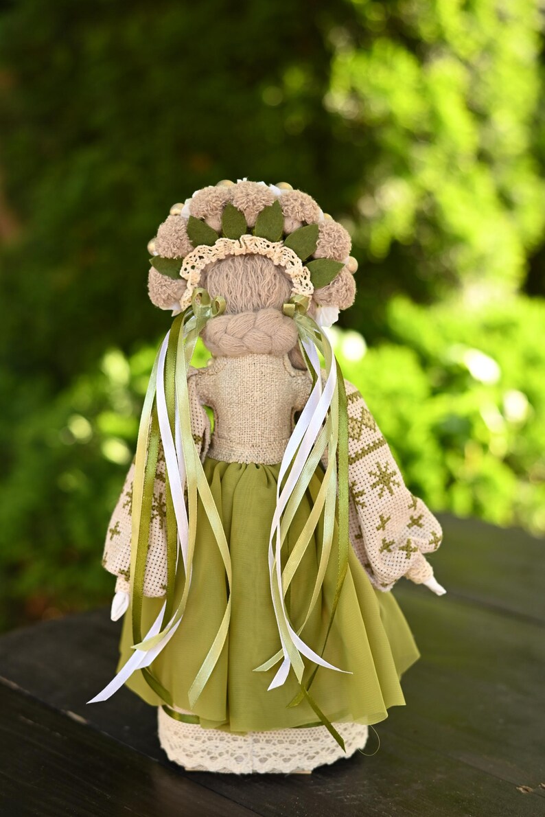 Handmade Motanka doll in traditional style, Rustic slavic folk decor, Unique artisan gift for home or cultural display image 7