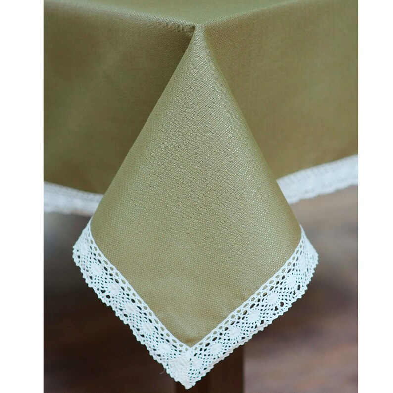 Embroidered cotton tablecloth