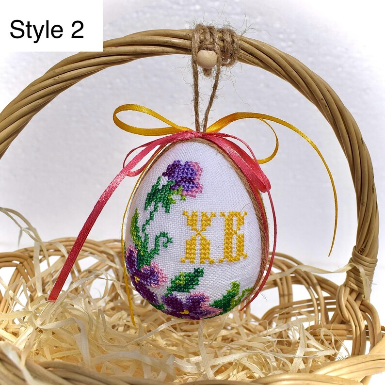 egg ornaments with colorful floral designs