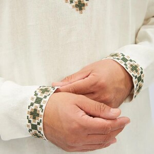 Traditional men's embroidered Ukrainian shirt