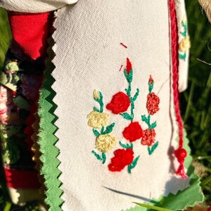 Handmade Slavic Folk Doll Mother with Baby – Traditional Motanka Style Fabric Doll with Embroidery, Symbolic Rustic Home Decor Gift