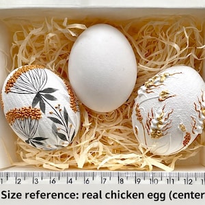 Hand painted decorative egg ornaments, Symbolic hanging decorations, Floral spring ornaments for home decor imagen 18