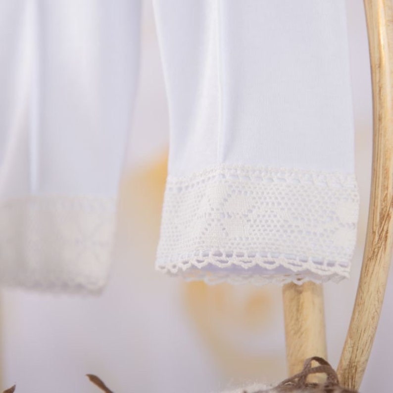 Baby Boy Baptism Outfit Winter, Christening Romper With Cross Embroidery, White Boy Footed