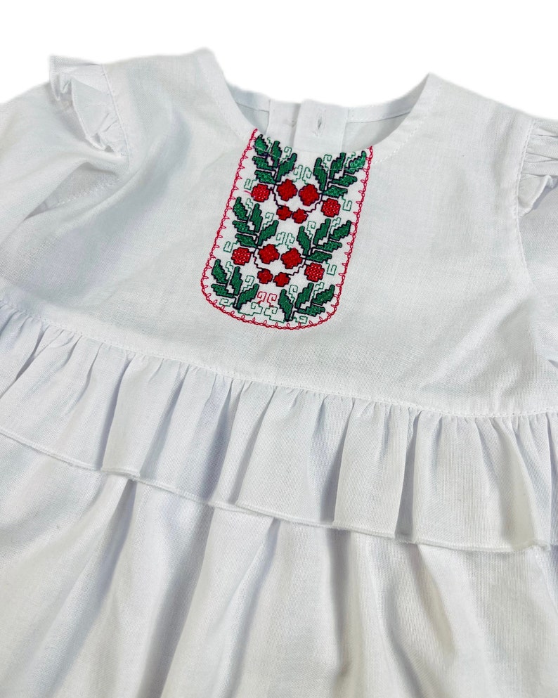 Baby girl embroidered dress with bloomers