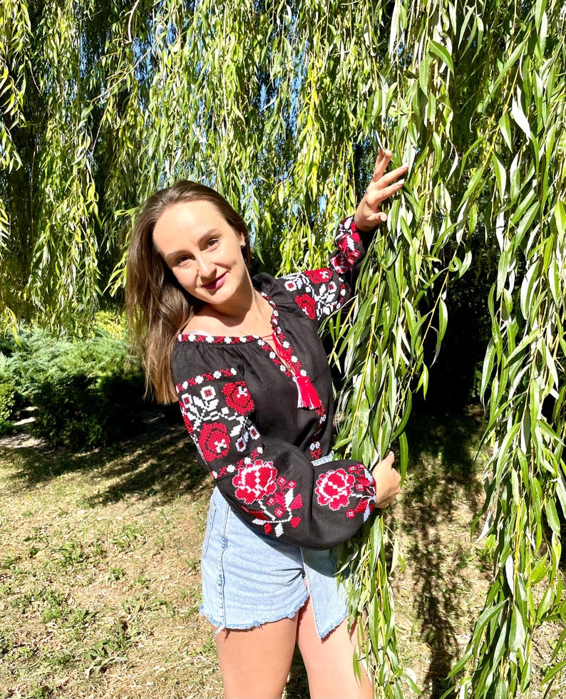 Embroidered black Vyshyvanka
