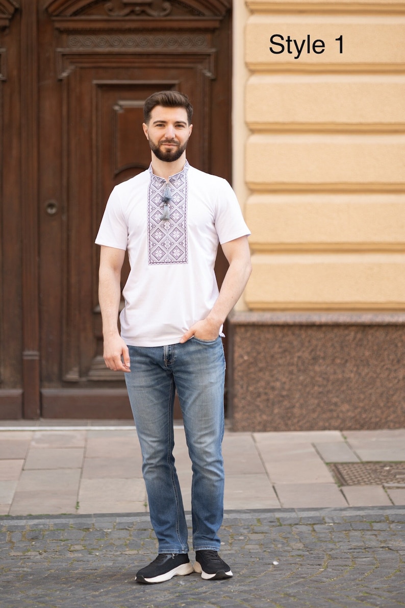 White cotton shirt for men