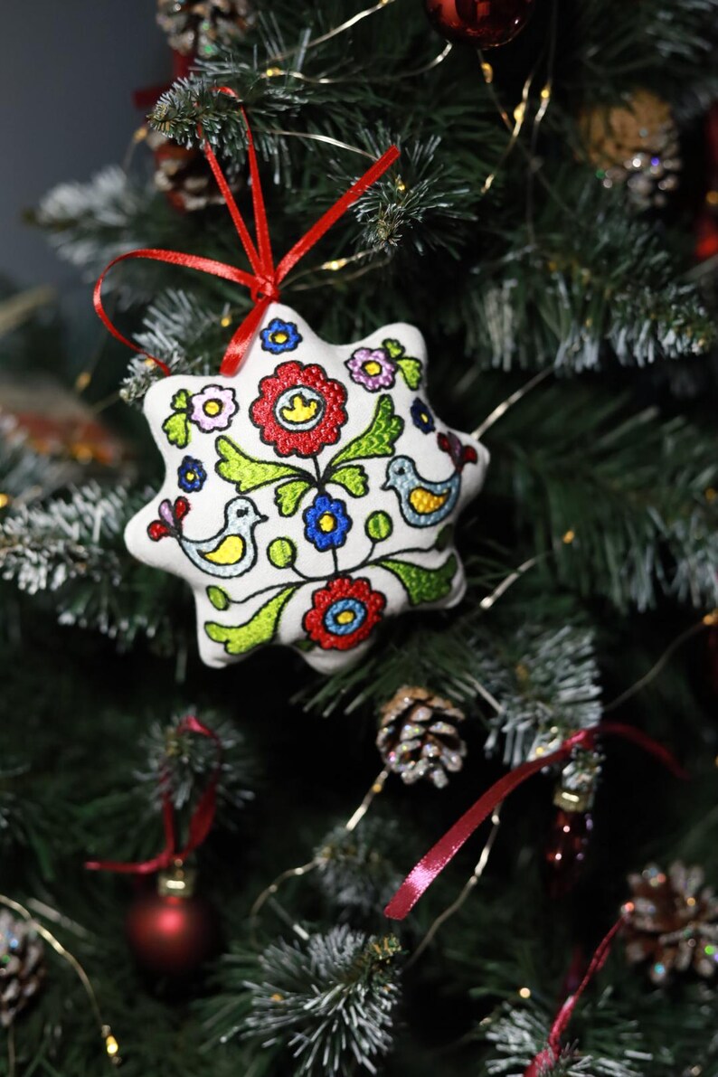 Embroidered Christmas Ornaments