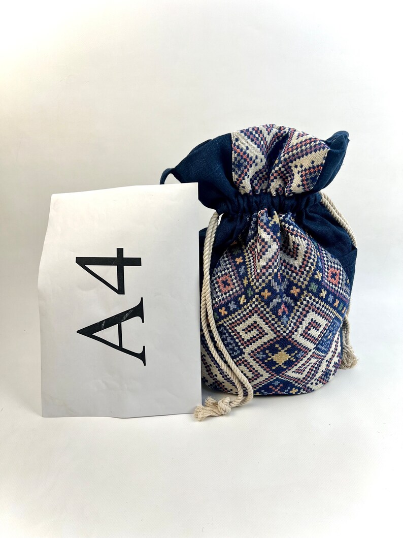 Ethnic-Inspired Backpack with Adjustable Straps