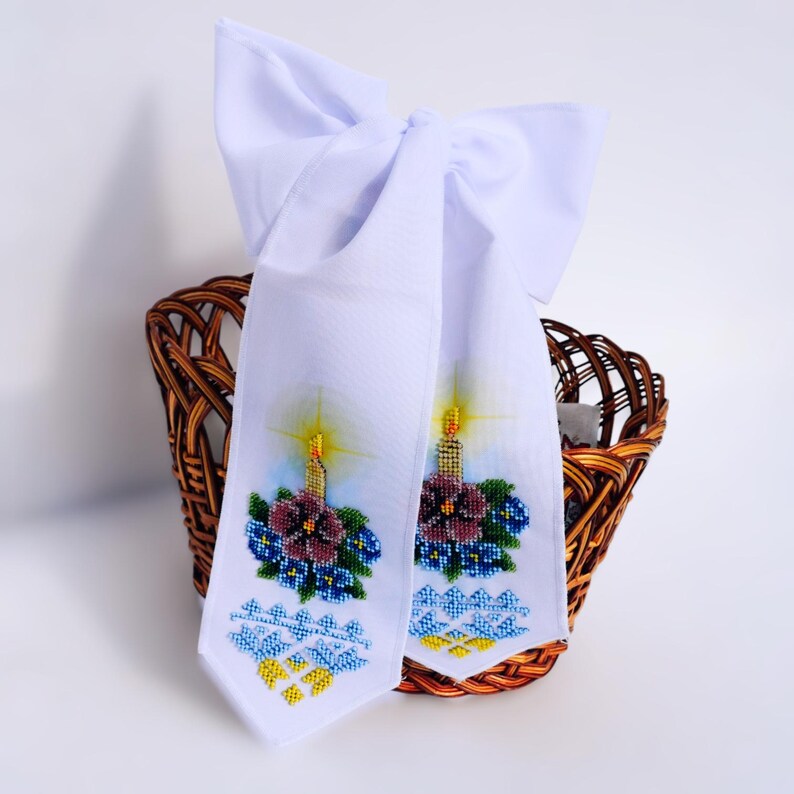 Orthodox Easter beaded basket bow