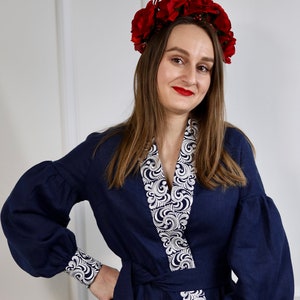 Handmade red floral headband