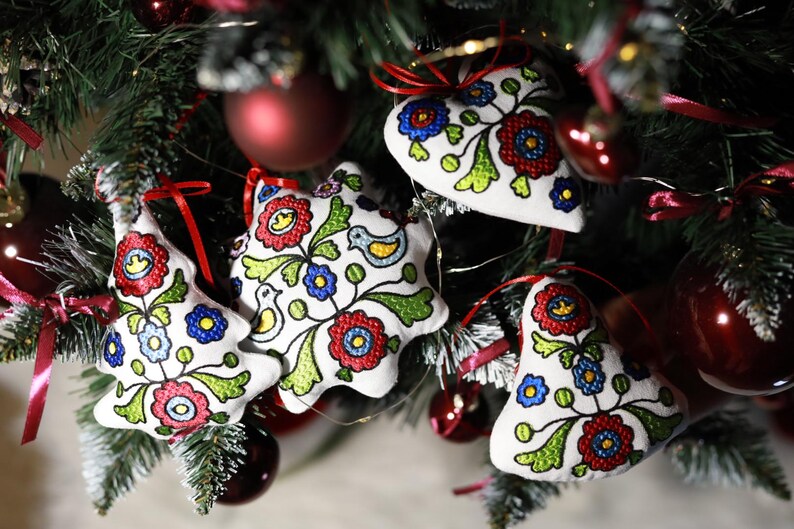 Embroidered Christmas Ornaments