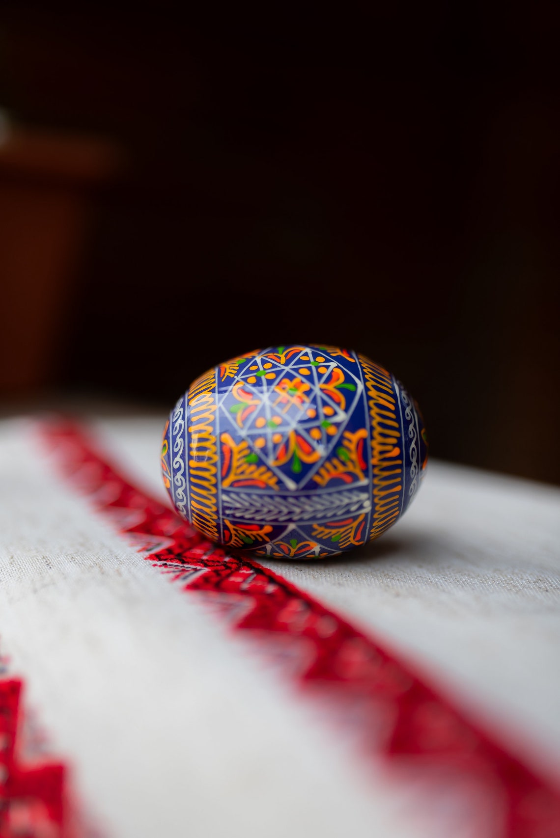 Pysanky Hand Painted Wooden Eggs, Set of 6 Wood Eggs, Easter Basket ...