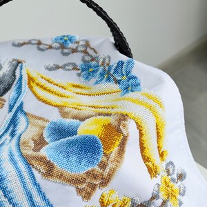 Embroidered Easter Basket Cover