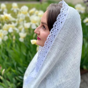 Ivory linen infinity chapel veil