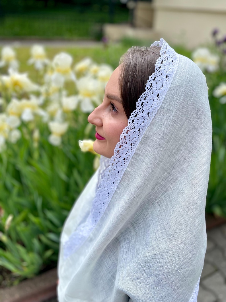 Ivory linen infinity chapel veil