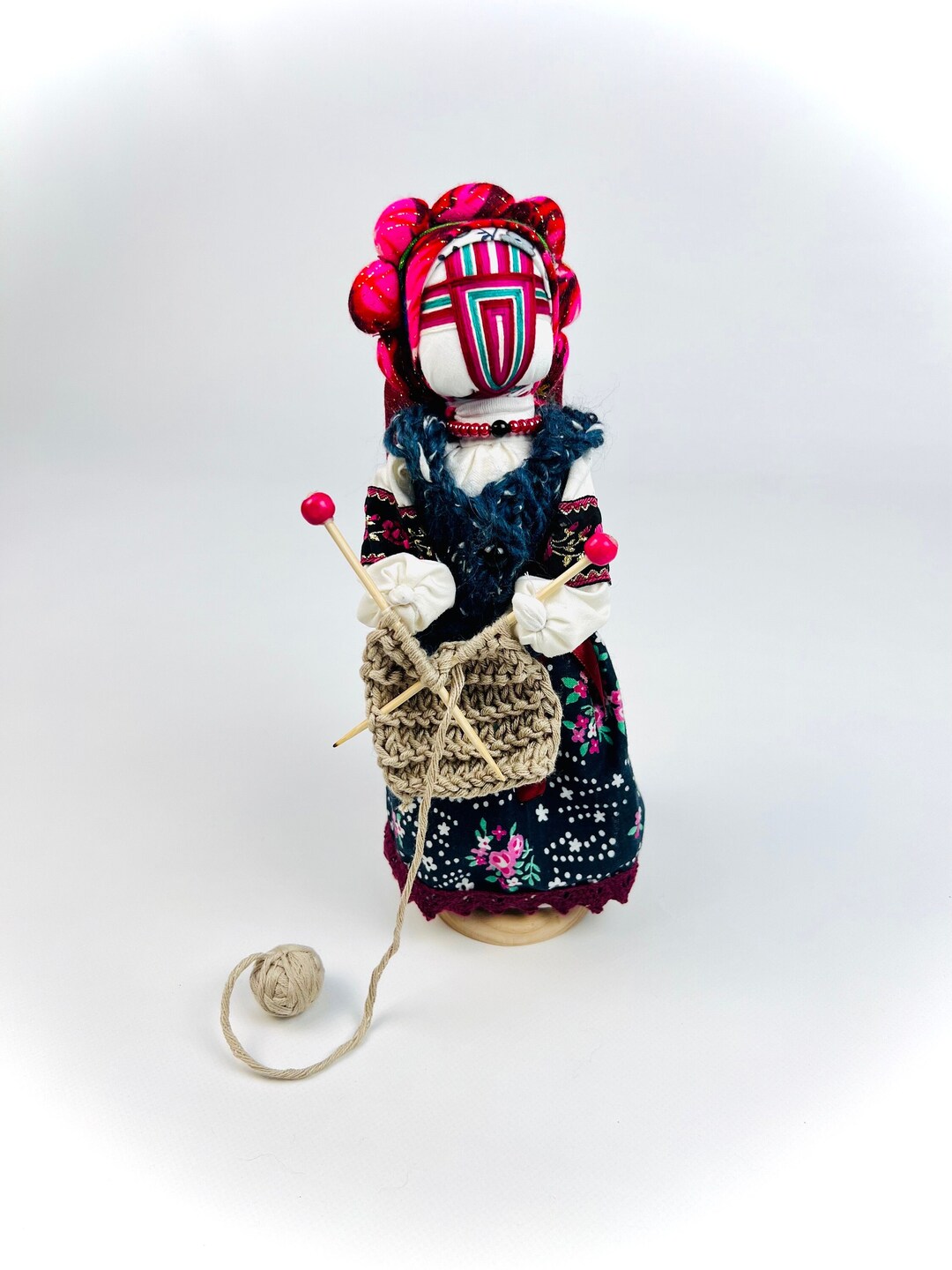 Ukrainian Motanka Doll With Yarn and Ball Waldorf Doll Etsy