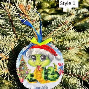 Handmade beaded Christmas ornament