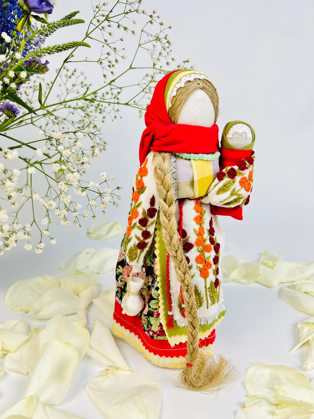 Ukrainian Motanka Doll With Baby Waldorf Doll Fertility - Etsy