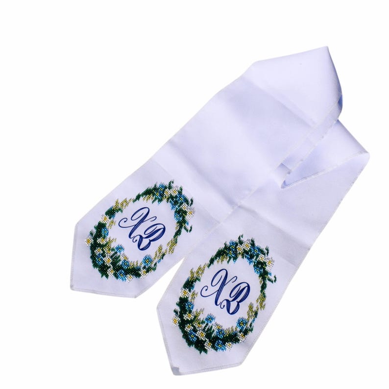 Embroidered Easter basket bow and band set with XB monogram
