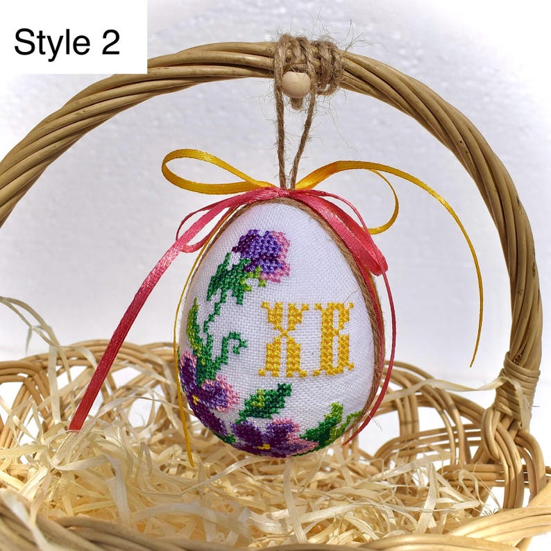 egg ornaments with colorful floral designs