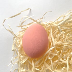 Soft Peach Easter Eggs, Hand Painted Wooden Eggs, Pastel Spring Decor, Farmhouse Easter Basket Fillers, Easter Table Decor