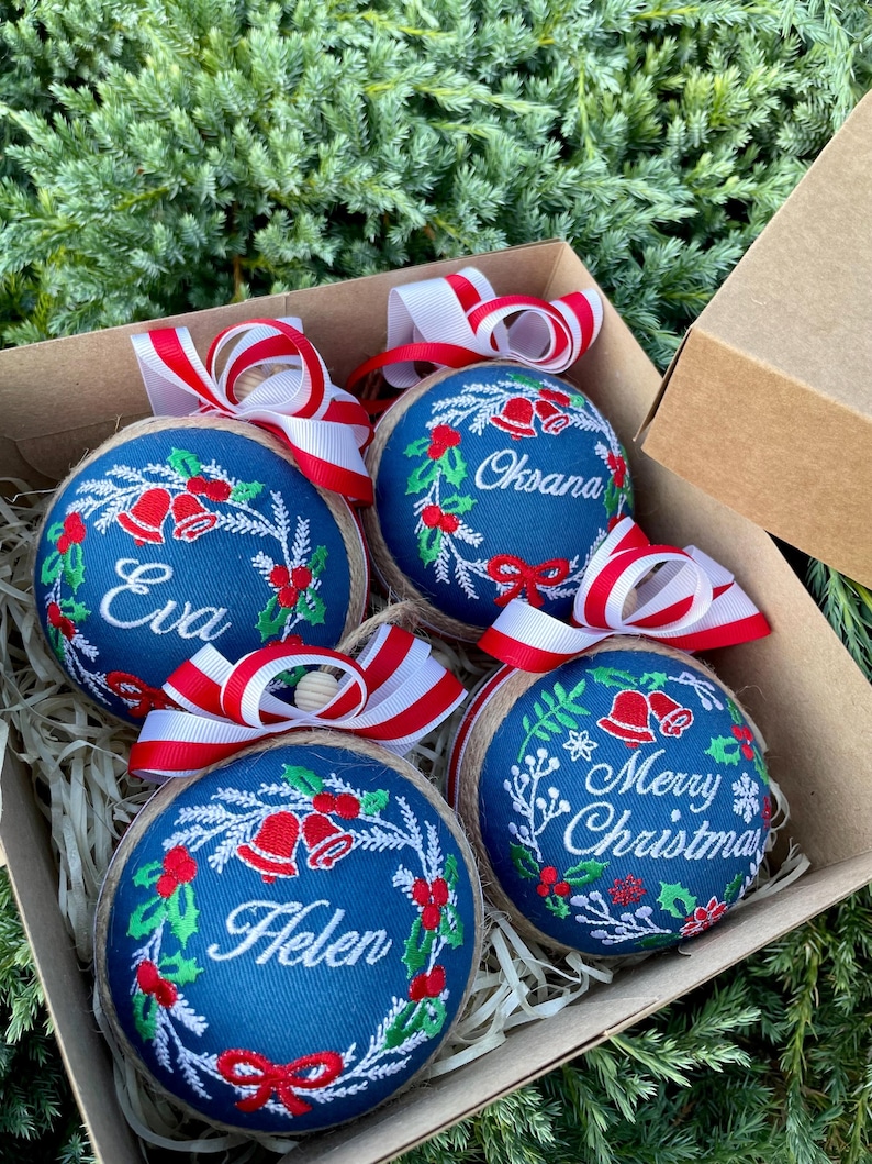 Personalized embroidered ornament