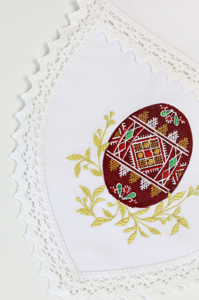 Beige Easter basket cover, Cotton Pascha basket cover, Greek Easter decor, Ukrainian Easter souvenir, Greek Easter gifts, Embroidered napkin bild 7
