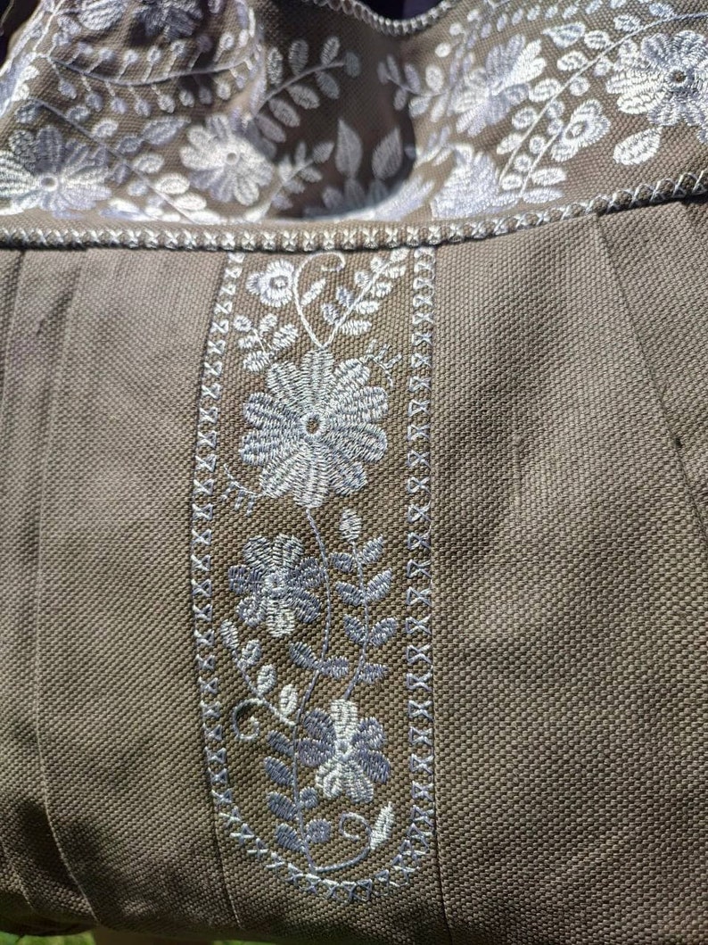 Boho embroidered shoulder bag