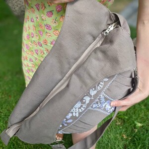 Boho embroidered shoulder bag