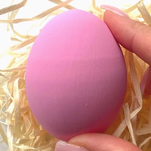 Bubblegum Pink Easter Eggs for Spring Decor, Pastel Decorative Egg Set, Farmhouse Easter Basket Fillers and Table Decor