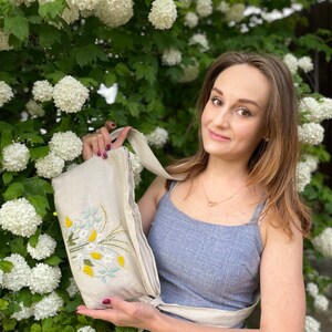 Handmade hemp crossbody bag
