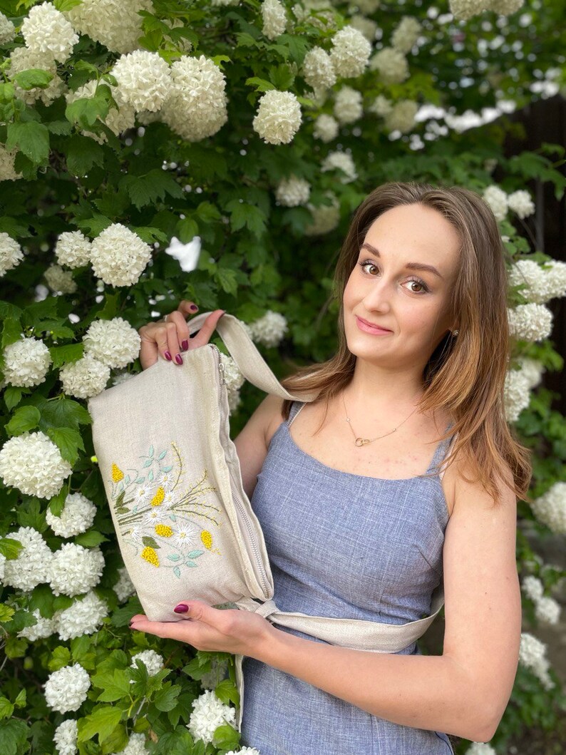 Handmade hemp crossbody bag
