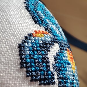 handmade embroidered floral Easter egg