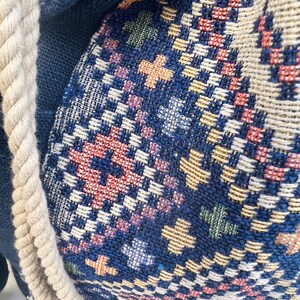 Ethnic-Inspired Backpack with Adjustable Straps