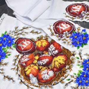 Ukrainian Easter beaded embroidery set